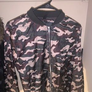 Camouflage bomber jacket